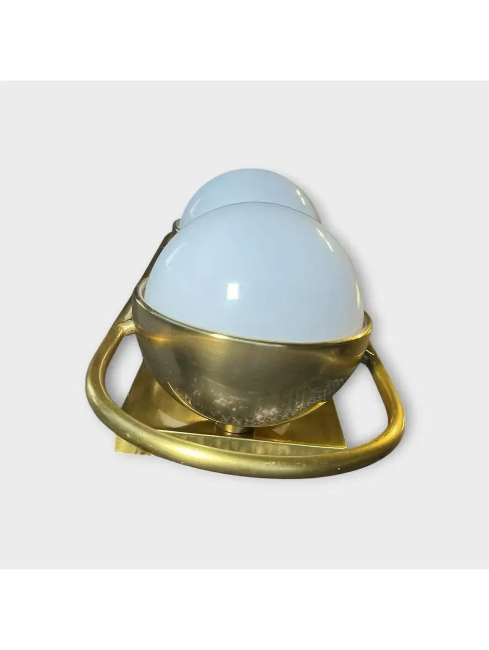 Mitzi Amy 2 Light Wall Sconce Aged Brass Opal Glass G9 Bath Vanity Light New